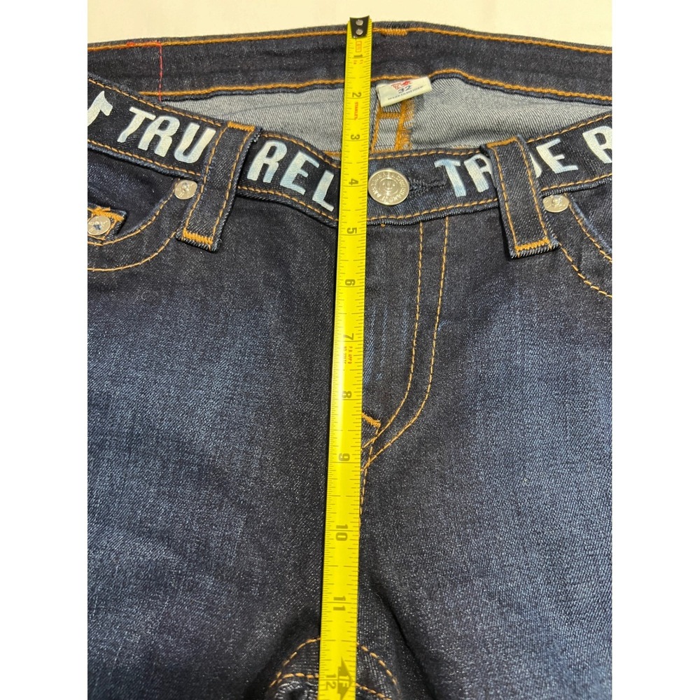 True Religion Skinny Jeans Women 32 Blue Logo Waistband Super Stretch Denim PF17 - Picture 8 of 16